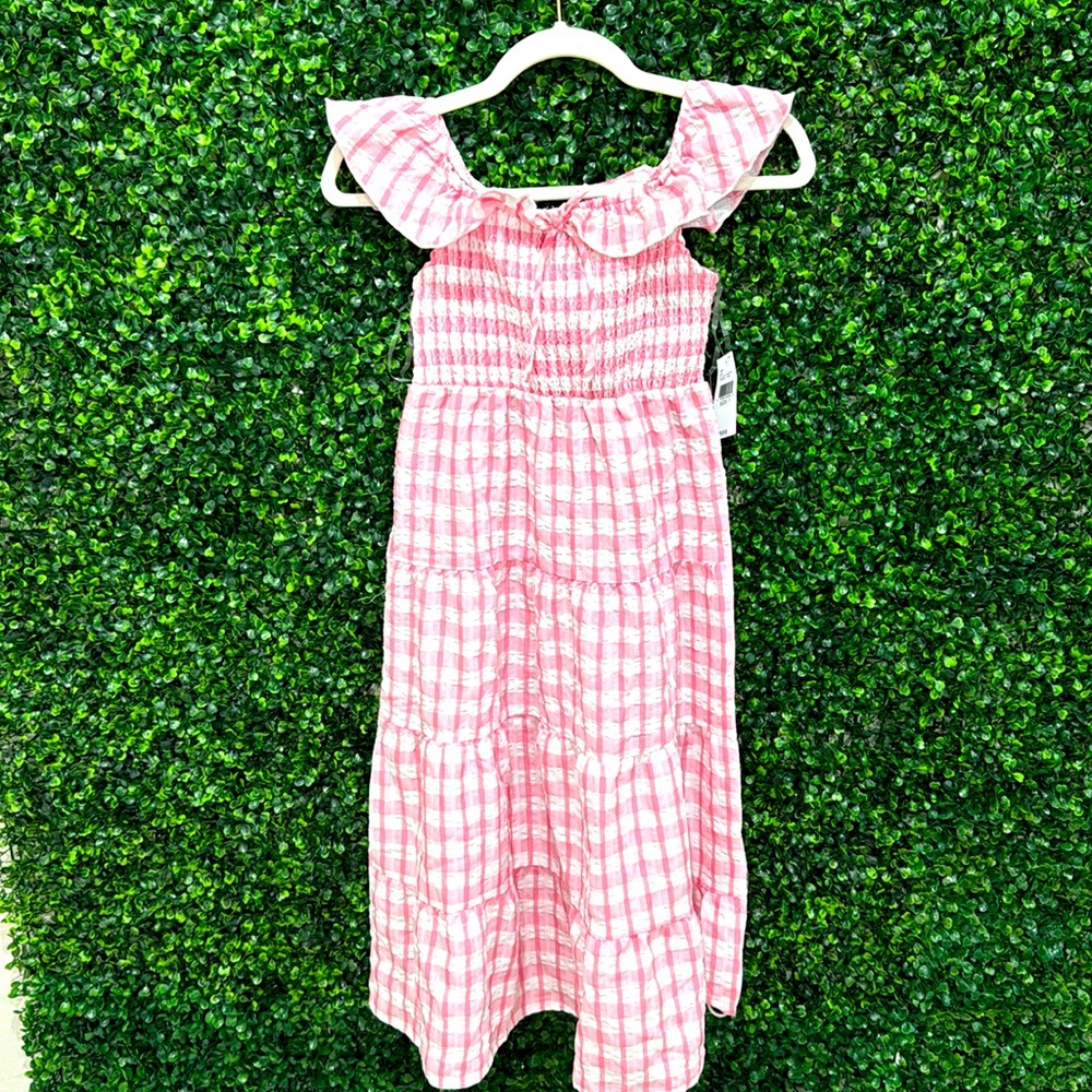 By By girl dress for girl pink Sumer size 7